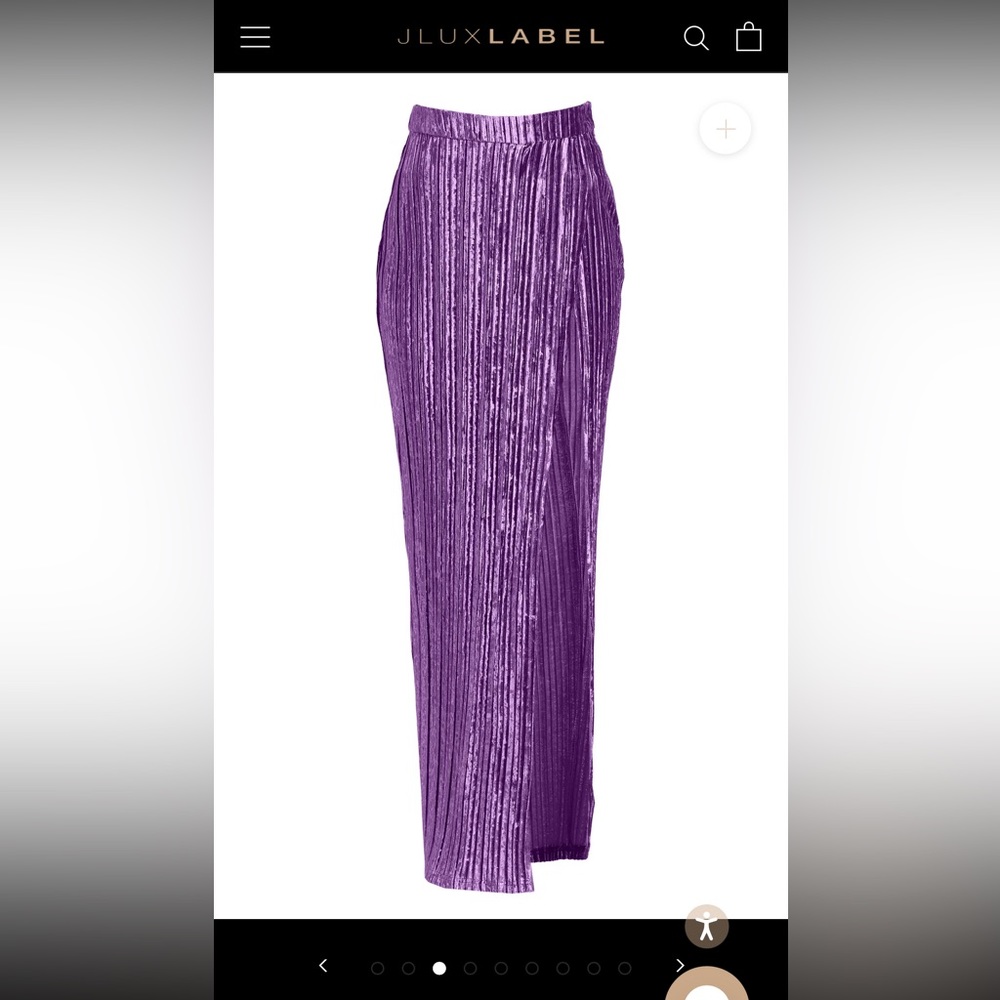 NWT JLUXLABLE velvet high slit skirt. - Picture 4 of 12